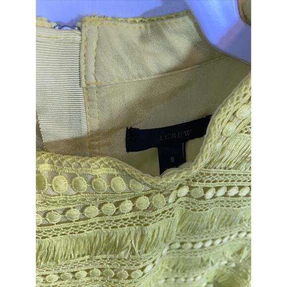 J. Crew Women’s MIDI Dress Size 8 Yellow Frilly Party Going Out Wedding - Picture 2 of 12